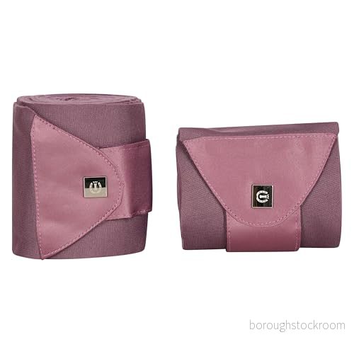 Imperial Riding bandage IRH Lovely, uppsättning av 4, mjuk jersey fleece, andas och formstabil, kardborreband, metallaccenter, högkvalitativa hästbandage för träning vardag, classy rosa, 1 storlek 8714184855340