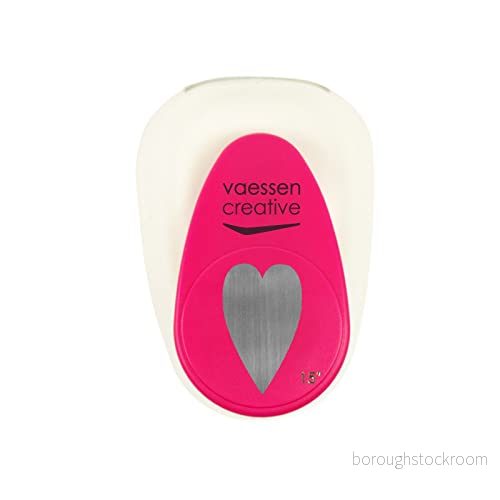 Vaessen Creative Motivstans hjärta 3,7 x 2,2 cm stansare för pysselpapper, tonpapper, scrapbookpapper eller decoupagepapper 8716052233236