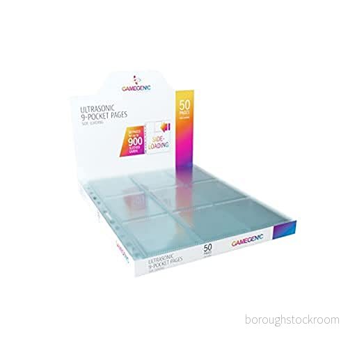Gamegen!c Ultrasonic 9 Pocket Pages Sideloading Display (50), Färg Transparent (Gamegenic GG3015) 4251715403495