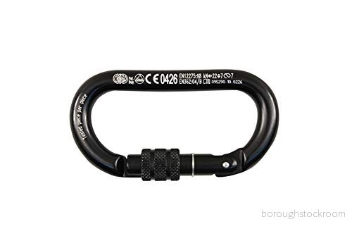 Kong. Oval Alu Classic Screw Sleeve. Karbinhake i aluminium med skruvhylsa. Kompatibel blockerare och johannesbröd. Keylock antiimplantation. Certifierad EN 362/B, 12275/B. Vikt 65 g, svart 8023577014227