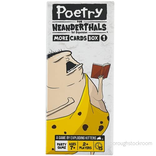 Exploding Kittens Poetry for Neanderthals Expansion Pack by Card Games Adults Teens & Kids Fun Family 852131006839