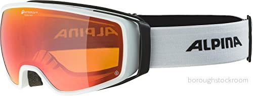 ALPINA Unisex vuxen, DUUBLE JACK PLNT Q LITE skidglasögon, vit matt, en storlek 4003692313461