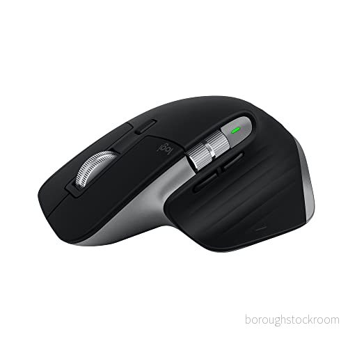 Logitech MX Master 3S för Mac Trådlös Bluetooth mus med ultrasnabb rullning, Ergo, 8K DPI, tysta klick, spårning på glas, anpassning, USB C, Apple, iPad Space Grey 5099206103740