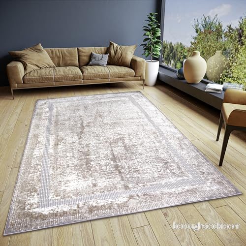 HANSE Home Classic vintagematta orientalisk kort lugg vardagsrumsmatta, i vintageutseende, matta, löpare för sovrum, matsal, vardagsrum, hall krämsilver, 120 x 170 cm 4068226002396