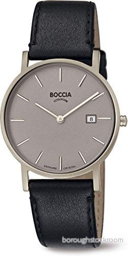 Boccia herr analog kvartsur med läderarmband 404TT363701 4040066256269