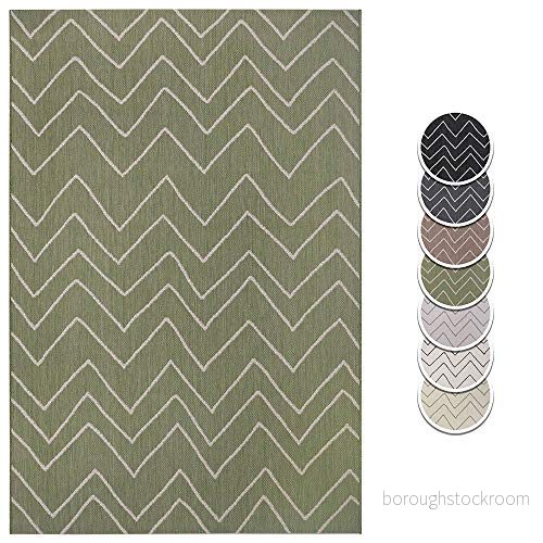 Hanse Home Platt tyg inomhus och utomhatta Kenya, färger: grön/kräm, storlek: 80 x 150 cm 4260691783125