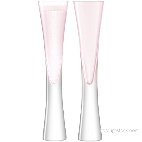 LSA Moya champagneflöjt, 170 ml, 2 stycken, glas, rosa, 5,5 cm, 5012548550317