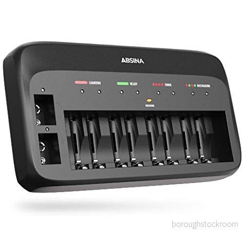 Absina 301003 Schnellladegerät NiMH, NiCd 9V Block, Micro (AAA), Mignon (AA) 4260368681075