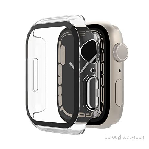 Belkin ScreenForce Apple Watch 40mm, 41mm i serie 8, SE, 7, 6, 5 och 4, stötskydd med inbyggt Tempered Glass skärmskydd, reptåligt enkel montering Genomskinligt 745883841257