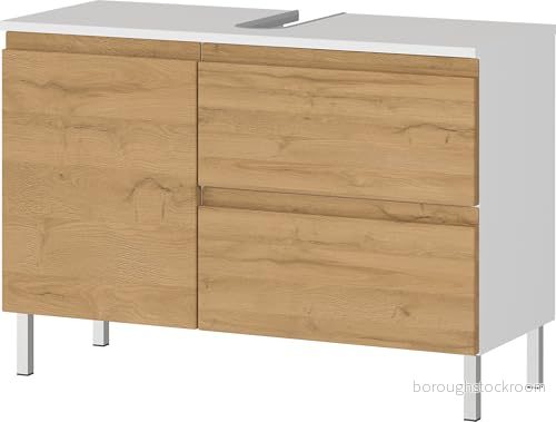 Germania WB-underskåp 4331559 GW-Torrance, i vit/Gandson-ek-Nb., med sifonutskärning, 80 x 56 34 cm (B H D) 4005949433106