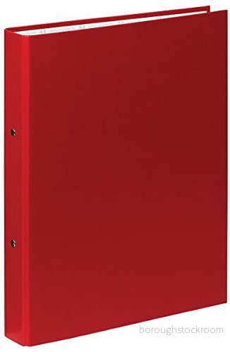 Exacompta 54375E ringpärmar 2 ringar fyllningshöjd 30 mm, baksida 40 för DIN A4 plastöverdrag ytterpapper inuti, röd 3130630543756