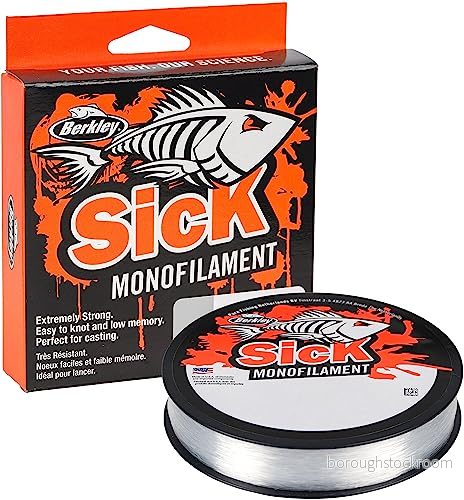 Berkley Sick fiskelina i nylon stark spänning monofilament fisketråd, låg stretch, lågt minne, nötningsbeständig och perfekt för sötvatten saltvatten havsfiske 28632982846