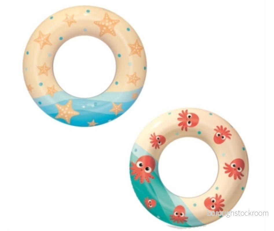 BESTWAY 36014 Simring Schwimmring Comic 3-6 Jahre 61 cm, Sortiert, Mehrfarbig, annorlunda, 53 cm x 12 6942138949766