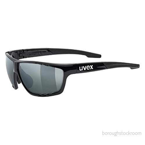 uvex sportstyle 706 sportglasögon för dam och herr speglande imfritt synfält black/silver one size 4043197297347