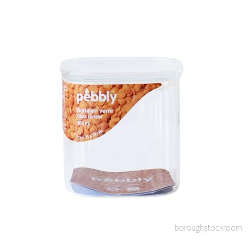 Hög fyrkantig förvaringsask i glas/glas 800 ml 3760132815701