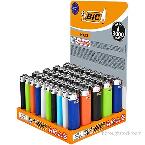 BIC Maxi tändare med upp till 3 000 tändningar bricka 50 stycken 3086125002843