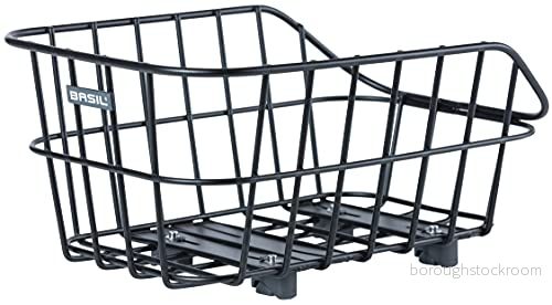 Basil Cestino posteriore Cento Alu WSL 35 x 32,5 21 cm, nero opaco, a maglie larghe 8715019112775