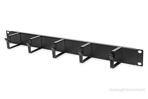 DIGITUS Kabelbytespanel 1U 5 styrfästen 44 x 60 mm 19 tum Nätverksskåp patchkabel svart 4016032266457