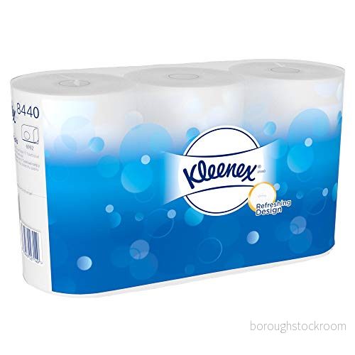 KCP 8440 KLEENEX toalet vävnad rullar, standard, vit (förpackning med 6) 5033848027149