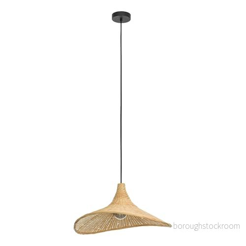 EGLO Hänglampa Haxey med bambuskärm, Ø 50 cm 9002759438692