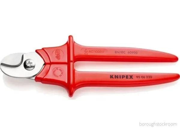 KNIPEX Kabelsaxar, handtag klätt med plast 4003773006305 KNIPEX Kabelsaxar, handtag klätt med plast 4003773006305