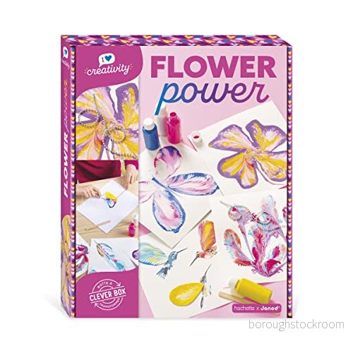Janod Flower Power i Love Creativity 5 prestationer akrylfärg kreativt fritidskit 8 år, J07738 3700217377380