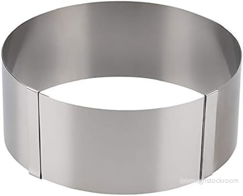 APS kakring, steglöst justerbar bakring, kakring i rostfritt stål, kökshjälpmedel för bakning, med diameter Ø 16,5 32 cm, 7 cm höjd 4004133000407