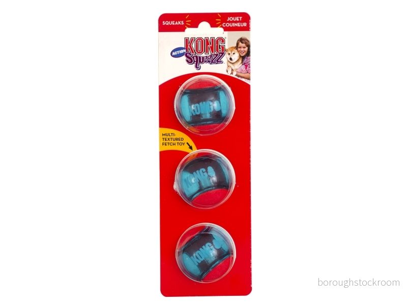 Kong Squeezz Action Ball Apporteringsleksak Hund 3-Pack 35585464053