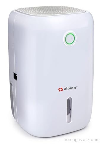alpina Miniluftfuktare avfuktare 330 ml per dag avtagbar vattentank vit 8711252270180