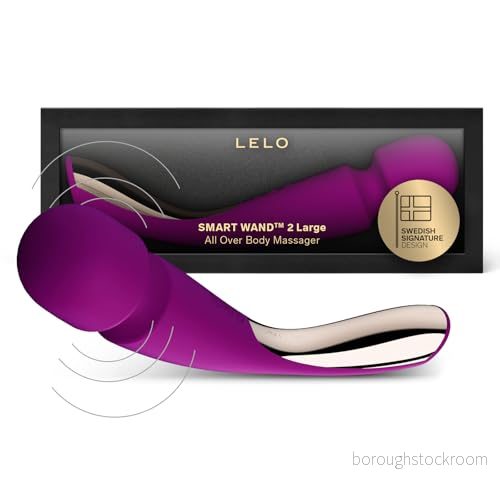 LELO SMART WAND 2, massagestav i L, helkroppsmassage med djup effekt och 10 vibrationsmönster, ros 7350075027789