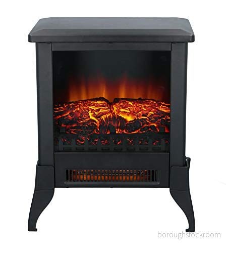 Classic Fire Electric Atmosphere Fireplace Verona utomhus elektrisk spis flameffekt 1800 2000 watt svart 8711252164137