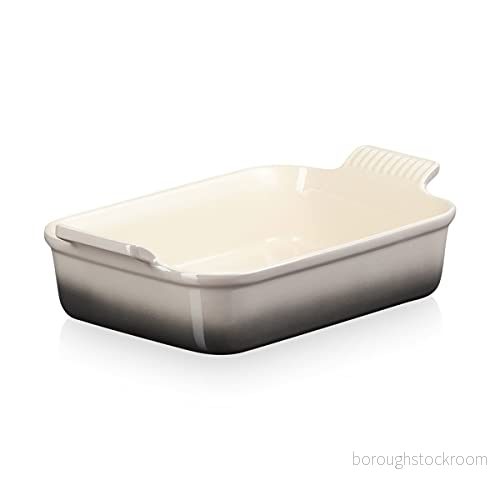 Le Creuset Heritage rektangulär tallrik, stengods, 26 cm, 2,4 liter, flinta 843251102792