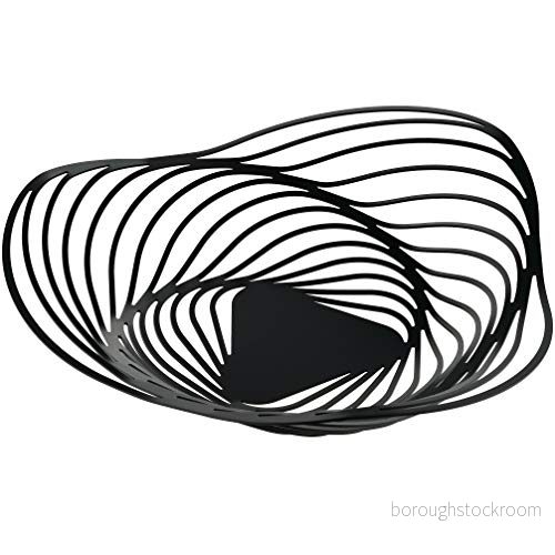 Alessi Trinity ACO01 B Design fruktskål, i färgat stål med epoxiharts, liten, svart 8003299442966