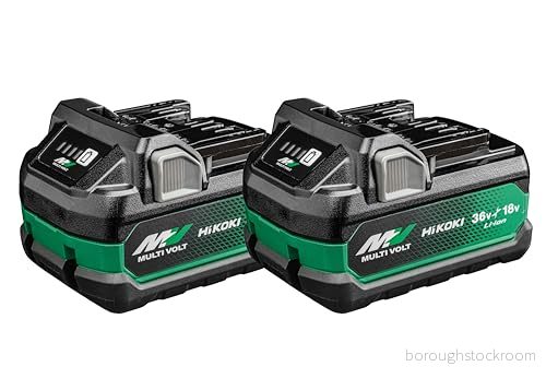 HiKOKI Multi Volt Akku 2x BSL36A18X (18V 5.0 Ah / 36V 2.5 Akku, Li Ion, 4 Stufen LED Ladestandskontrolle) 4549115284043