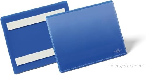 Durable 176307 Etiketthållare A6L självhäftande, mörkblå, 50 stycken 4005546981529