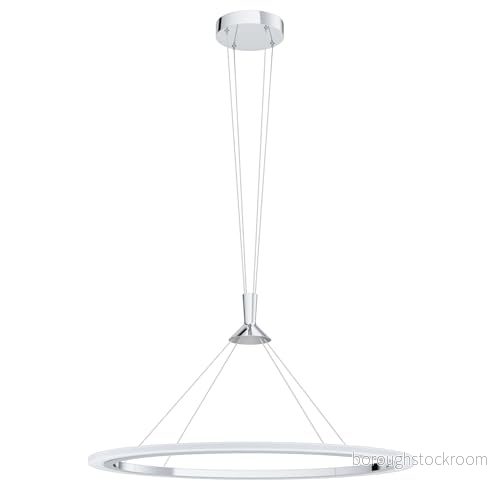 EGLO connect LED-pendellampa Hornitos-C, 1 glödlampa hänglampa, hängande lampa av stål, plast i krom, satinerad, med fjärrkontroll, färgtemperaturförändring (varm, neutral, kall), RGB, dimbar 9002759984274