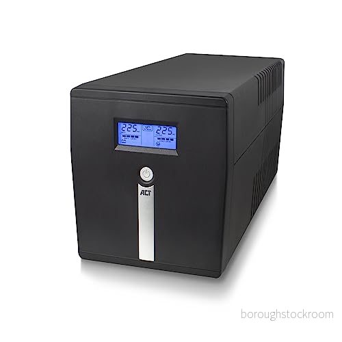 ACT Line interaktiv USV, 1000 VA 600 W med AVR, LC skärm AC2310 8716065489927