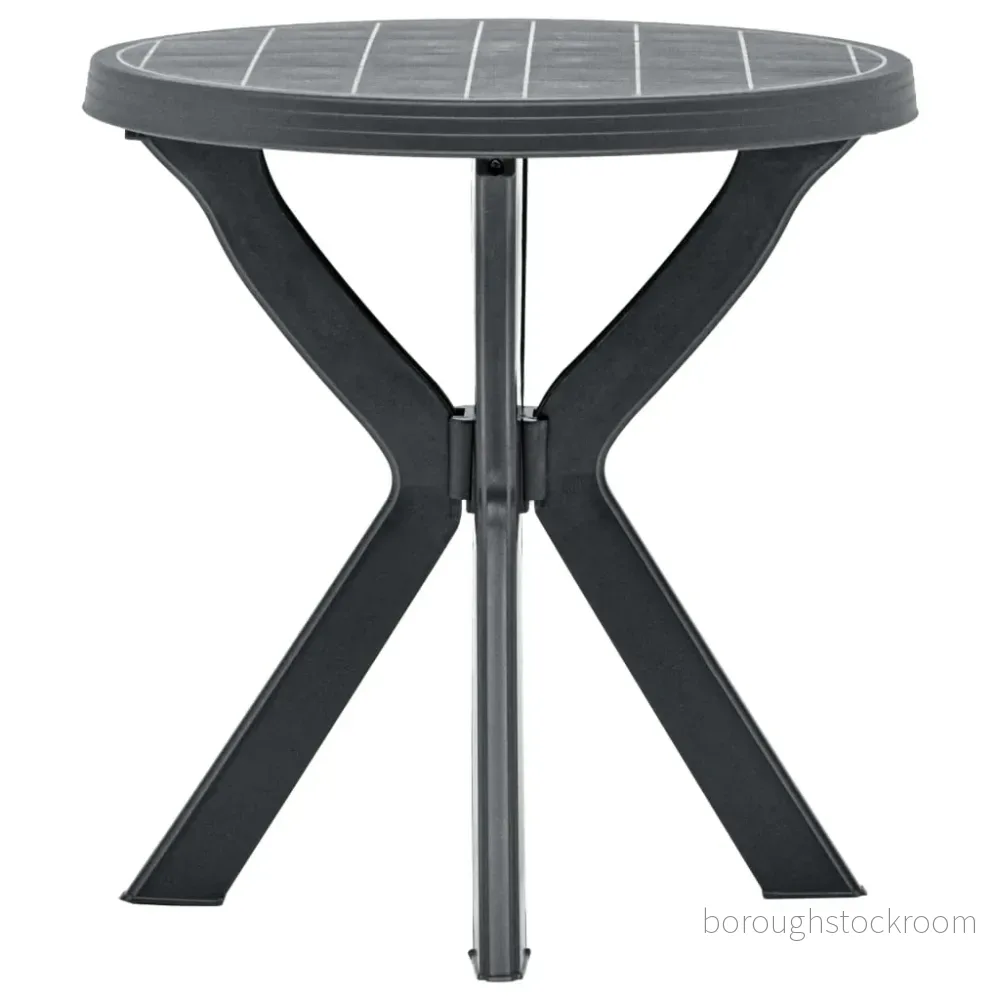 Cafébord antracit Ø70 cm plast 8719883859811