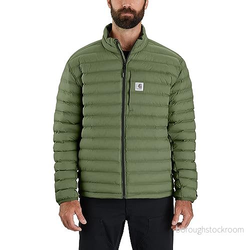 Carhartt Herr Lwd avslappnad passform stretchig isolerad jacka, Gräslök, S 195836768450