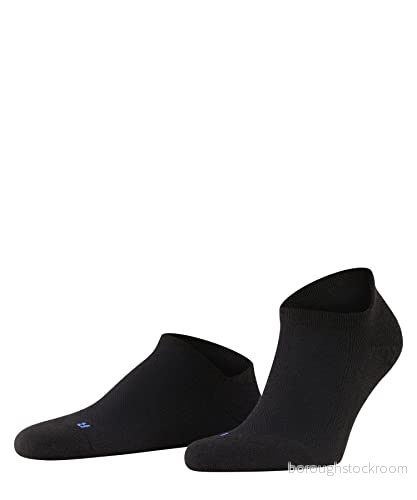 Falke, unisex, Cool Kick sneakers, sneakerstrumpor, ventilerande, snabbtorkande material, lätt stoppning, plyschsula, kylande platt söm på fotspets, sportig, enfärgad, bekväm, 1 par, Svart (svart 4004758975043