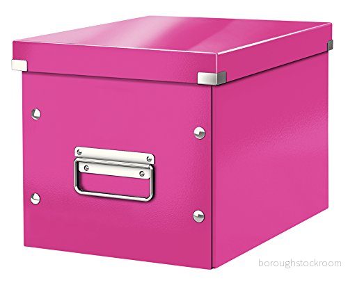 Leitz WOW Click and Store Förvaringsbox, medium, rosa, 61090023 4002432117222