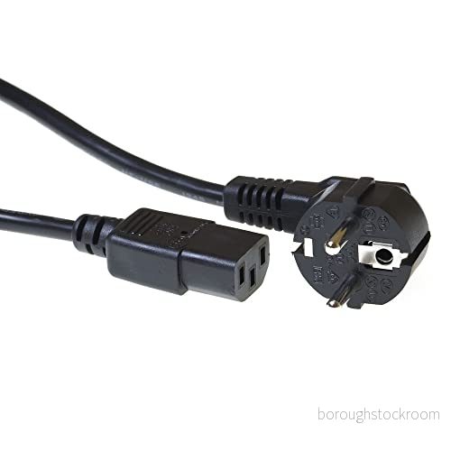 ACT IEC kabel 2 m, C13 kabel, PC strömkabel, CEE 7/7 till 3 stift vinklad kontakt AK5015 svart 8716065113822