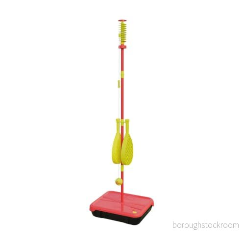 Klassiskt swingball set med alla ytor, äkta tennisboll, mästerskapsfladdermöss, ytor integrerad bärväska för transport, åldrarna 6+ till vuxna, klassiska utomhusspel, röd och gul 5021854872990