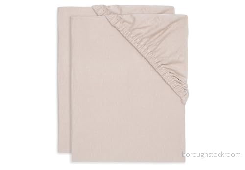 Jollein Dra-på-lakan 2-pack Jersey - Spjälsäng 60x120 cm - 100% Bomull - Gammalrosa 8717329376595