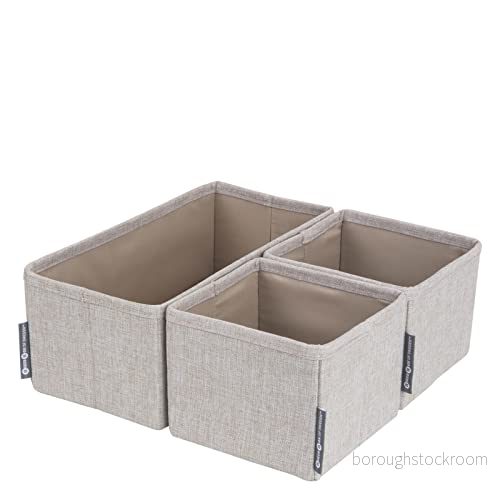 Bigso Box of Sweden Set med 3 förvaringslådor förvaringslåda två små lådor och en stor låda perfekt som klädförvaring att lägga i byrån grå 7330061067517