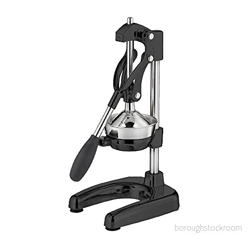 Cilio AMALFI Juicepress manuell rostfritt stål svart citruspress handpress för 25% mer juice låg ansträngning Professionell fruktpress 20 x 23,5 44 cm 4017166309140