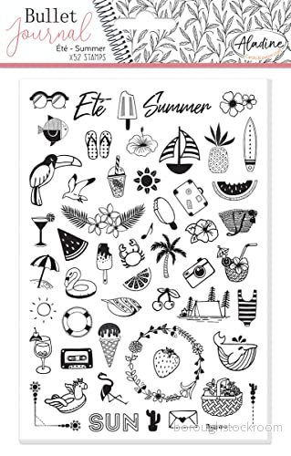 Aladine Bullet Journal Foam Stamps Sommar 3660016039349