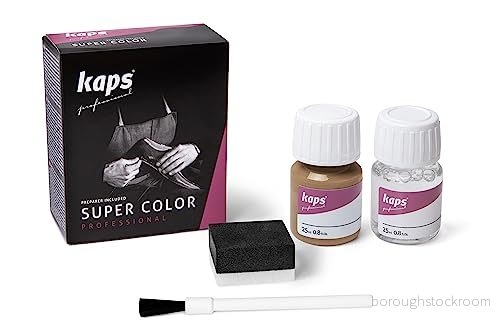 Kaps Dye Super Color + Preparera (25 ml vardera), Professionell läderfärg För Naturläder, Konstläder och Tyg, näring Reparation av Läderskor i Olika Färger (120 - Brunt Socker) 5908226956161