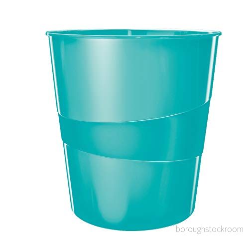 Leitz WOW Papperskorg, 15 liter, plast, isblå, 52781051 4002432104413