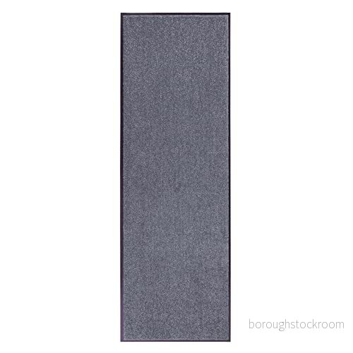 Hanse Home dörrmatta, 60 x 180 cm, 12 färger, utomhus, smutsfångande matta, tvättbar och väderbeständig, halkfri, för entré grå 4260189753074